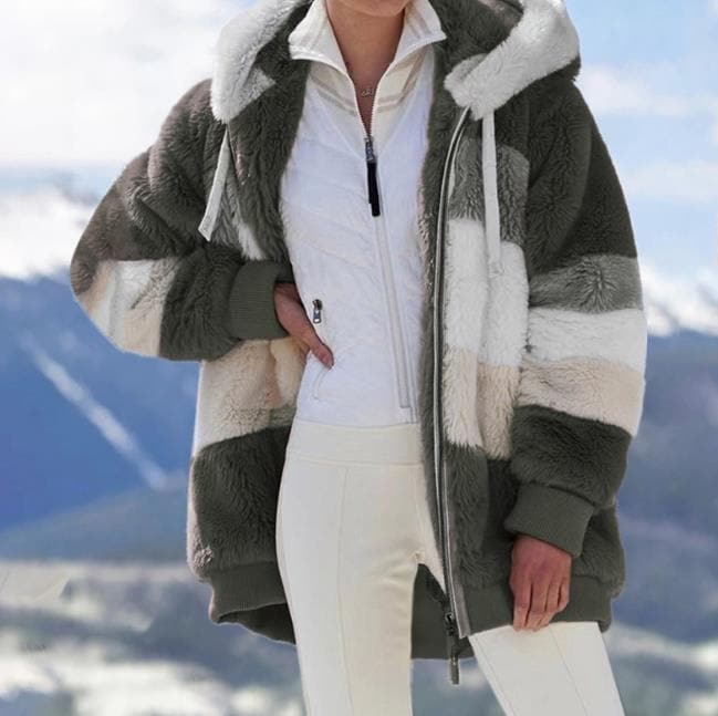 Viviana™ | Luxe & Cozy Colorblock Faux Fur Jacket