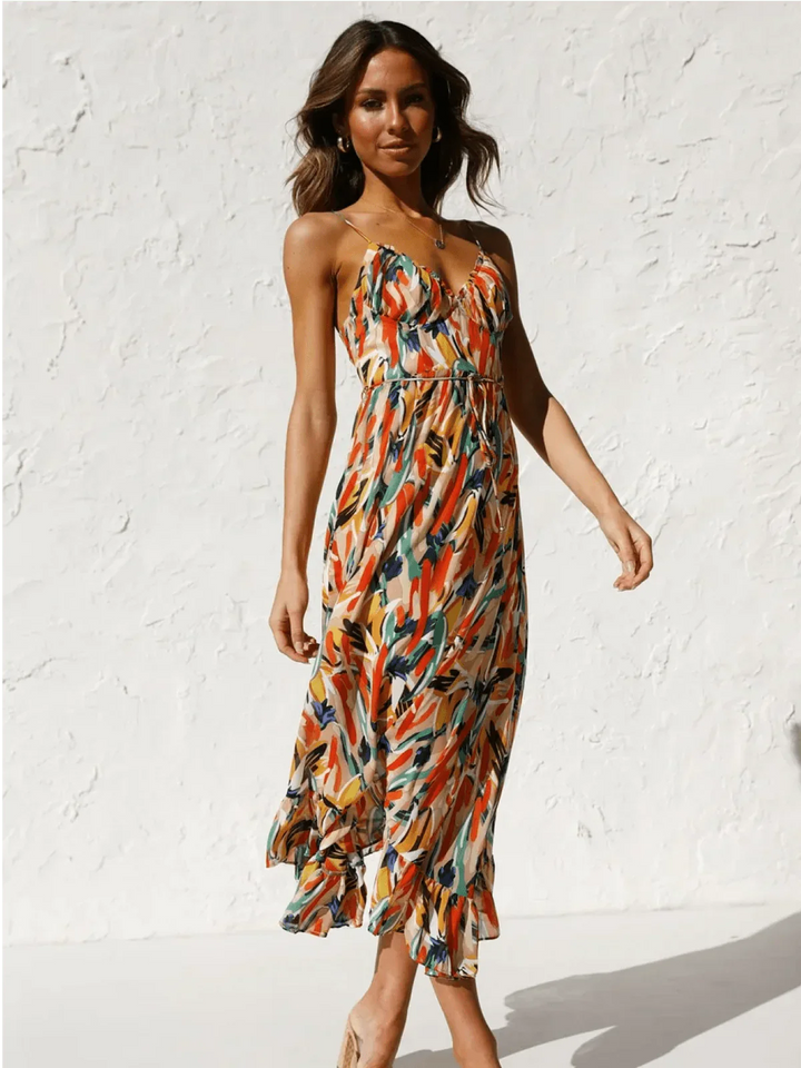 Emma™ | Vibrant Bliss Midi Dress