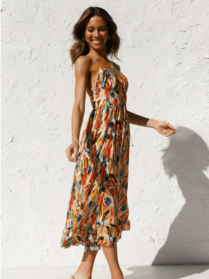 Emma™ | Vibrant Bliss Midi Dress