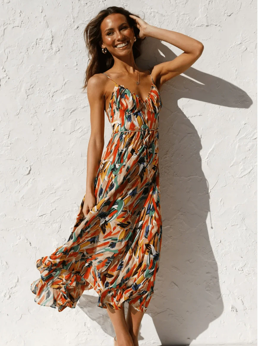 Emma™ | Vibrant Bliss Midi Dress