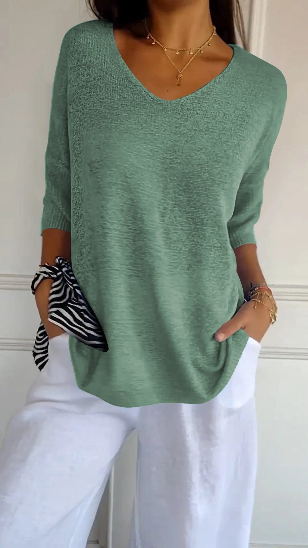 Casual Charm V-Neck Sweater