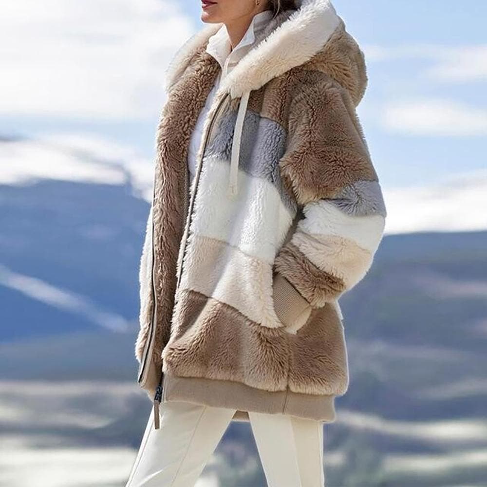 Viviana™ | Luxe & Cozy Colorblock Faux Fur Jacket