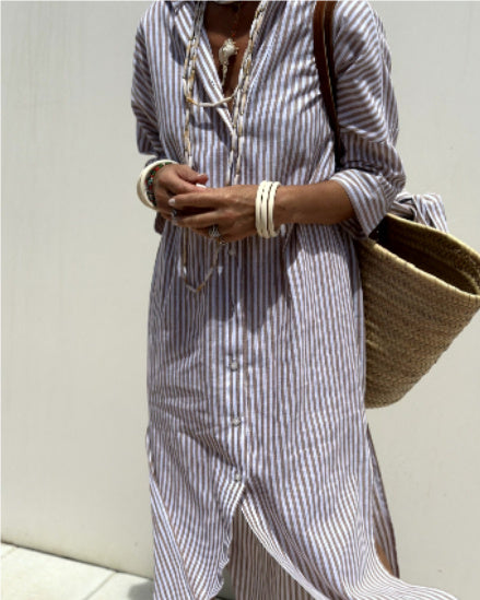 Ava™ City Stripes Relaxed Dress