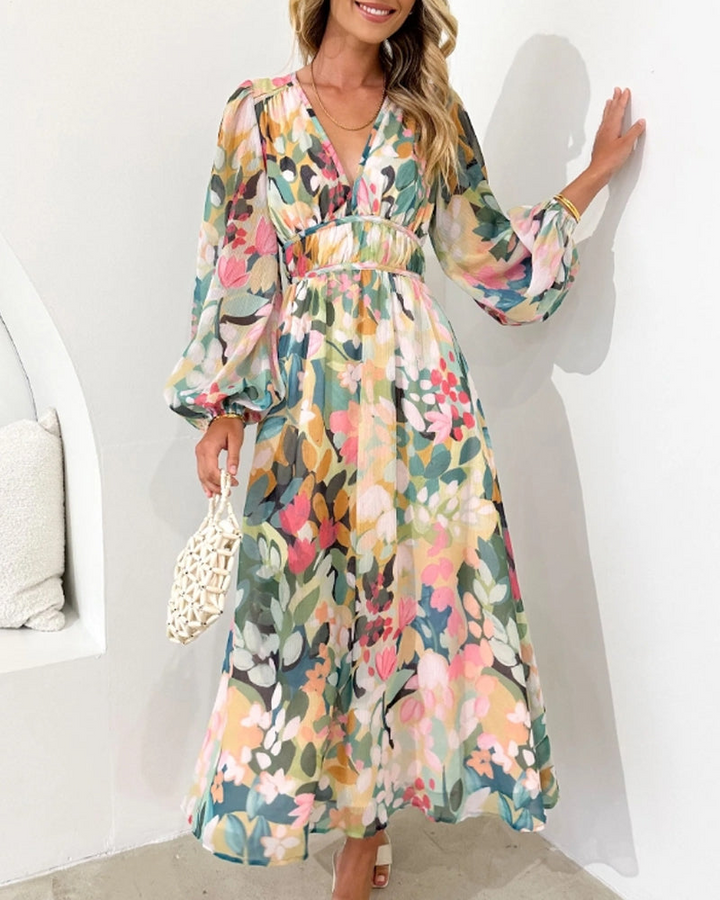 SERENA™ SPRING ELEGANCE FLORAL DRESS