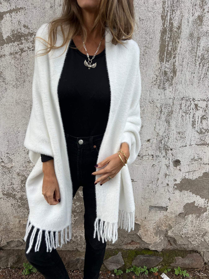 Isabel™ - Fringe Hem Cozy Wrap Cardigan