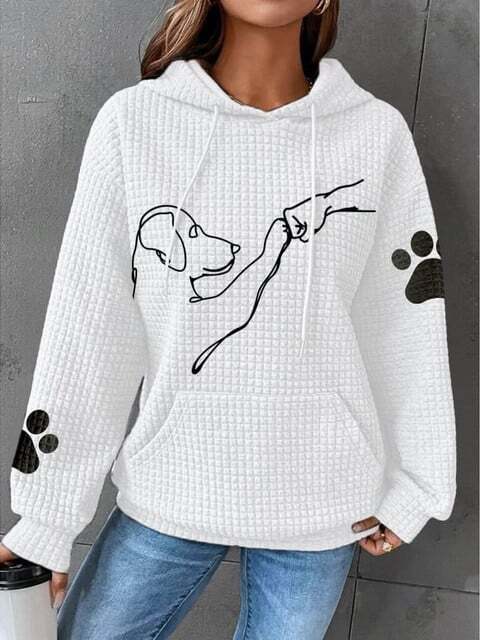 Mila™ - Cozy Paw Print Hoodie