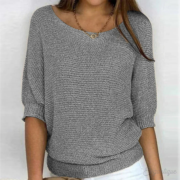 Sophie™ - Lightweight Knit Boatneck Pullover