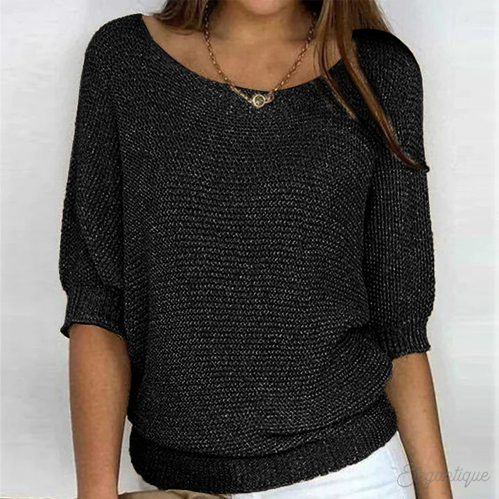 Sophie™ - Lightweight Knit Boatneck Pullover