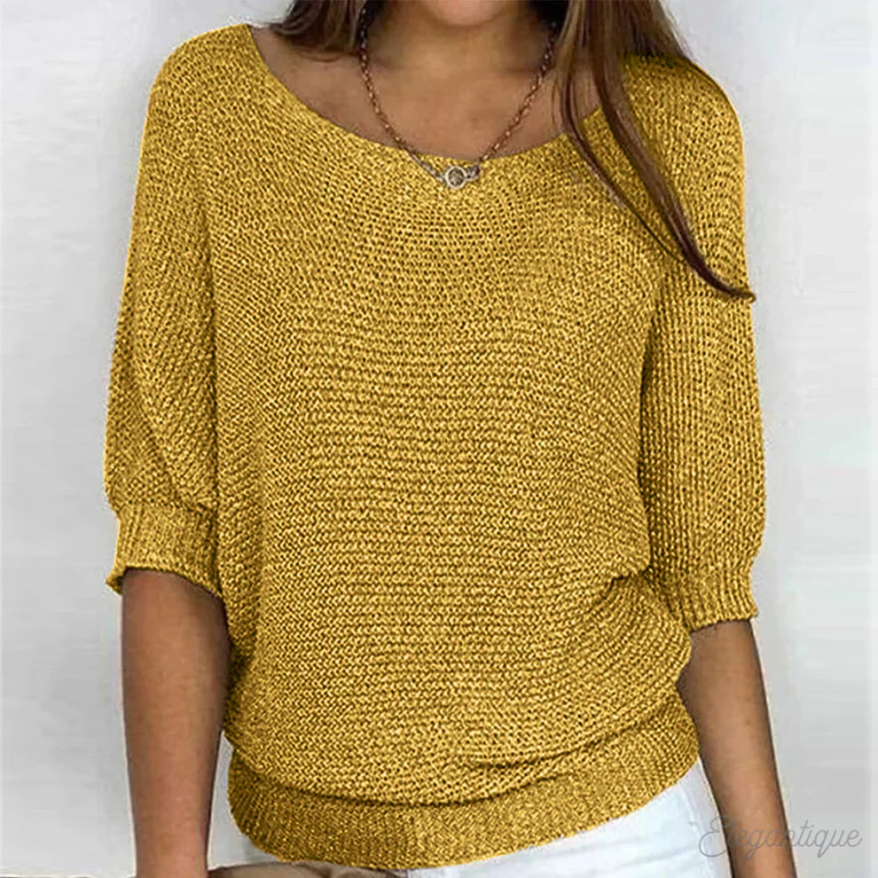 Sophie™ - Lightweight Knit Boatneck Pullover