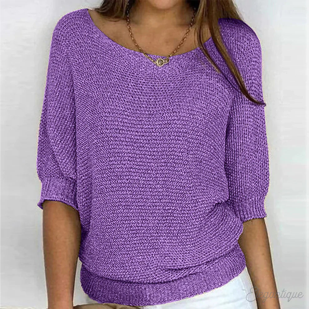 Sophie™ - Lightweight Knit Boatneck Pullover