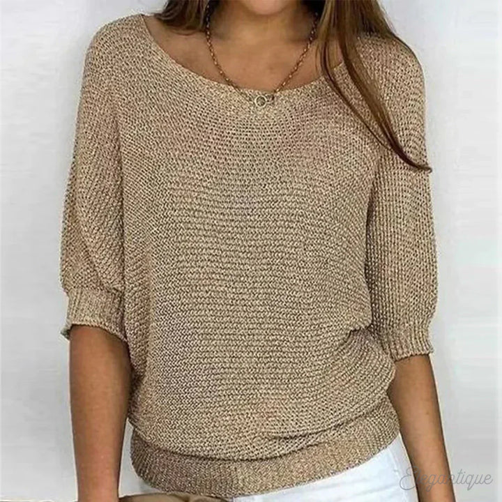 Sophie™ - Lightweight Knit Boatneck Pullover