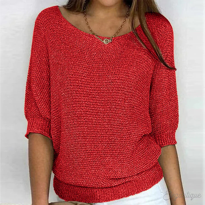 Sophie™ - Lightweight Knit Boatneck Pullover